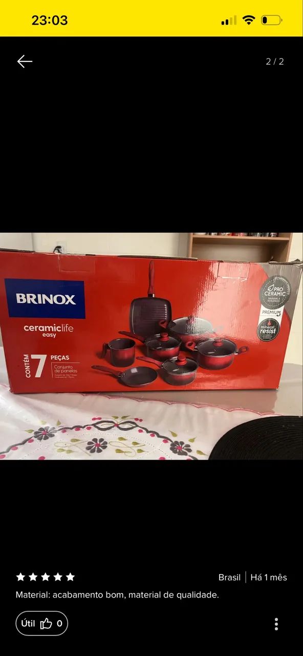 Conjunto de panelas Brinox 