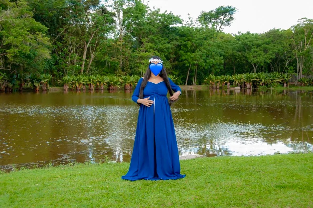 Roupa azul ensaio gestante - Foto 4