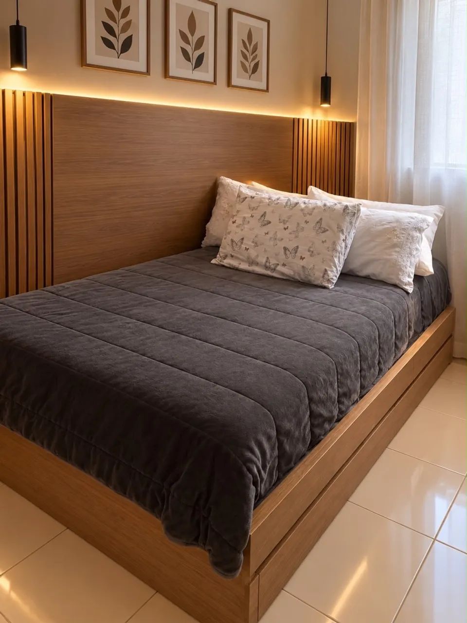 Cama de solteirão com colchão
