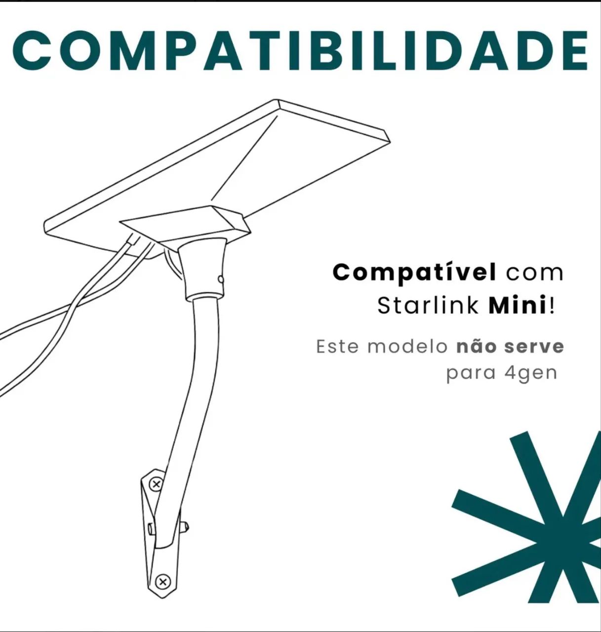 Starlink Mini Suporte Longo 40cm  - Foto 2