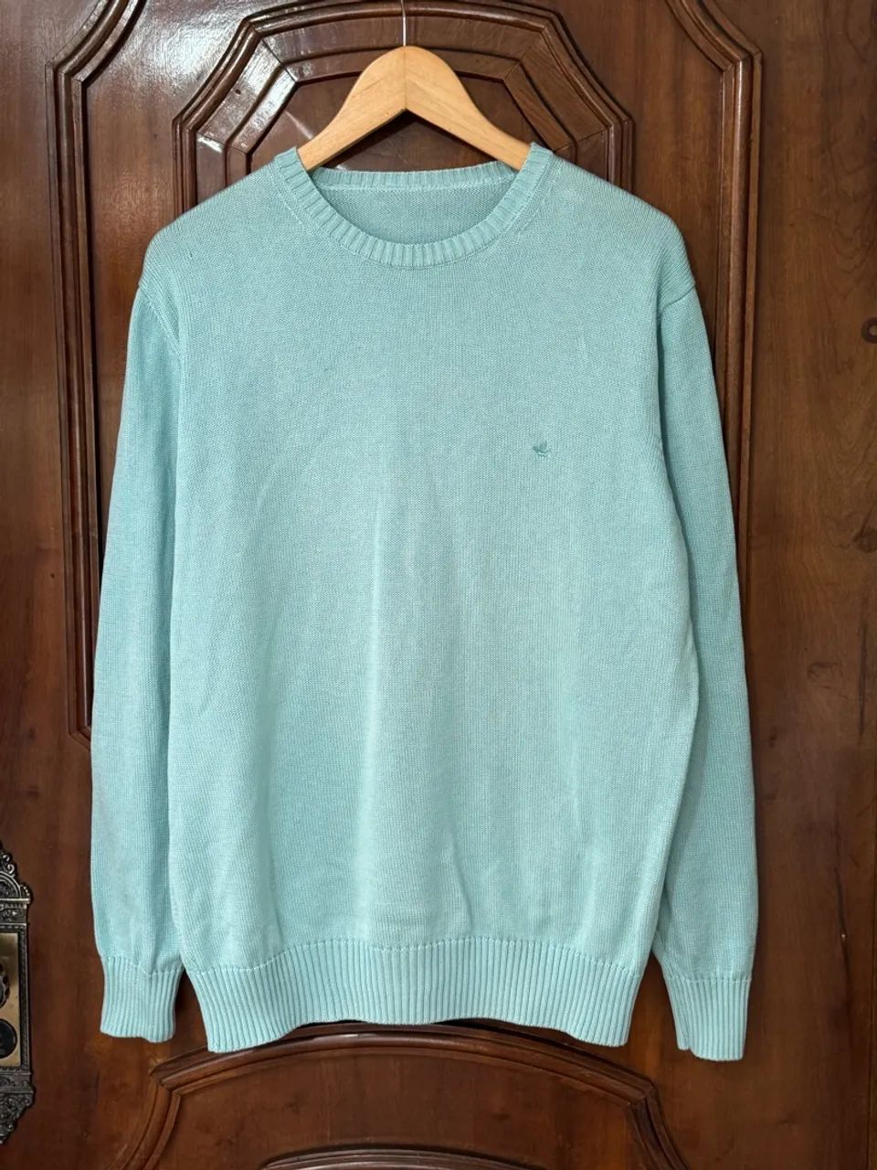 suéter brooksfield verde menta masculino 