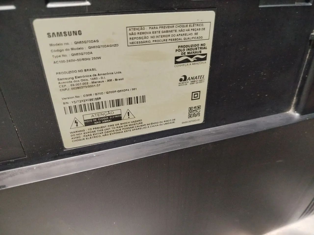 TV led 65 polegadas trincada para retirada de peça - Foto 3