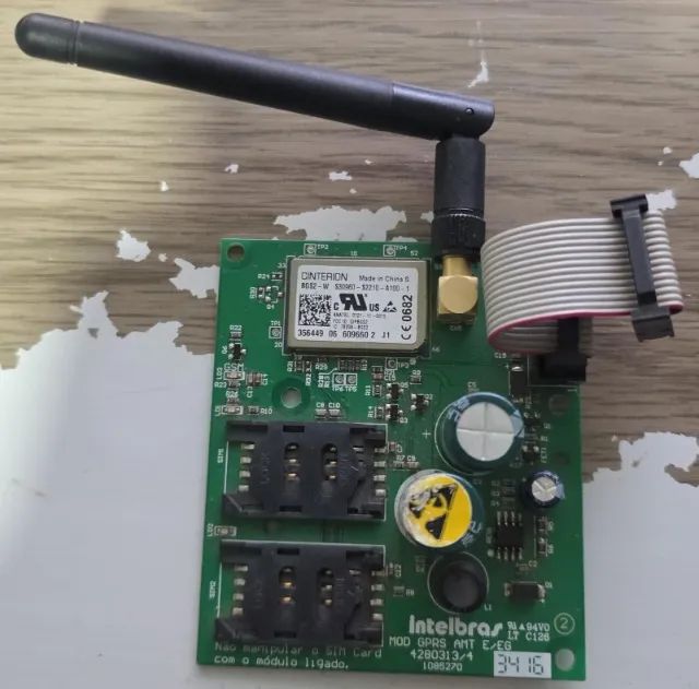 Módulo GPRS 2 Chips para Central de Alarme 2018 E e 20181 EG Intelbras