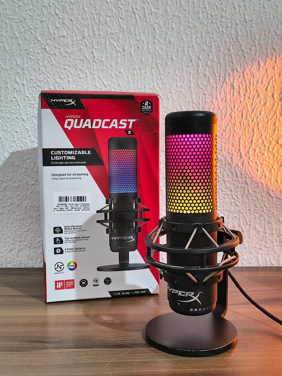 Microfone HyperX QuadCast com Caixa | Envio OLX Pay | Aceito Cartão | Entrego - Foto 5