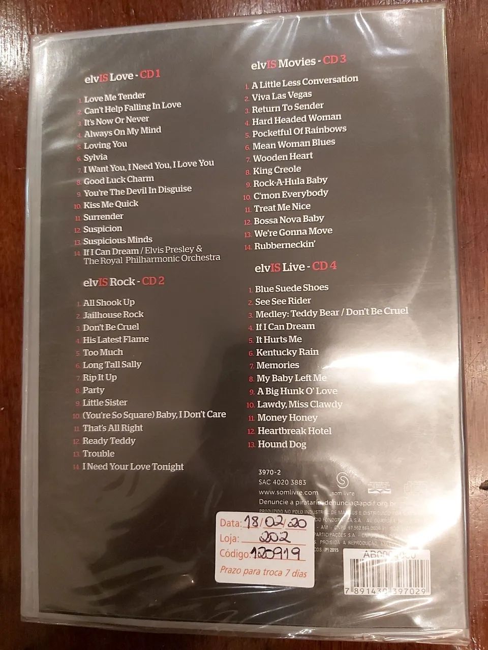 Box Elvis Presley Love Rock, Móveis & Live com 4 CDS - Foto 2
