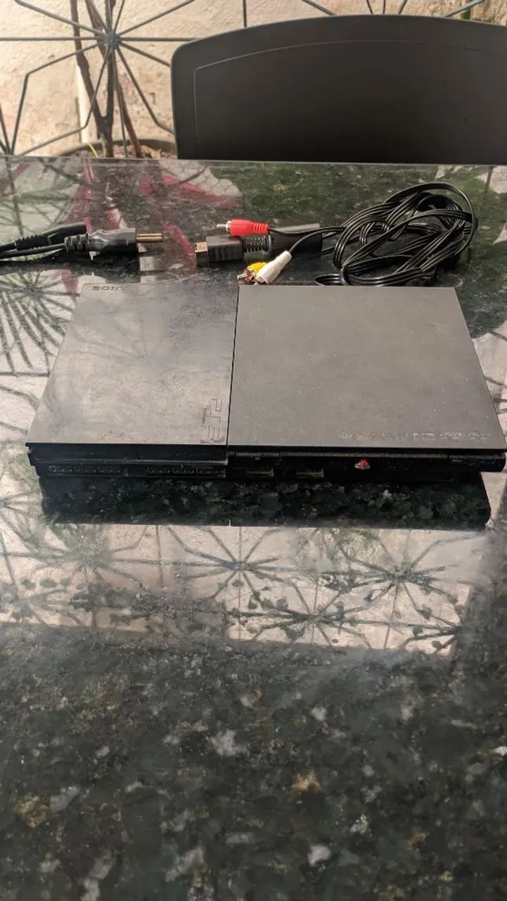 PlayStation 2 Slim + Controle e Cabos - Foto 2