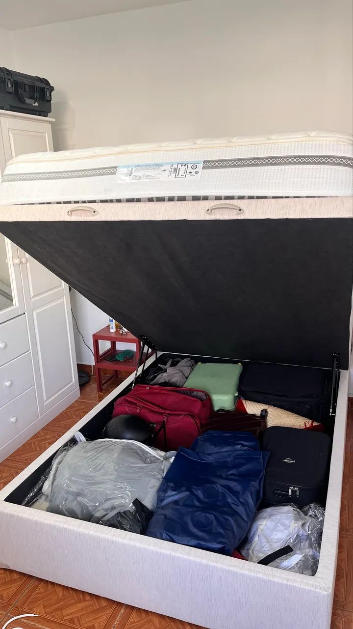 Cama de Casal ( Colchão + Box Bau) - Foto 3