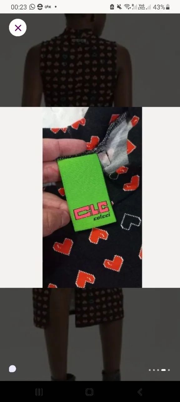 Vestido Colcci tubinho tamanho G algodão  - Foto 3