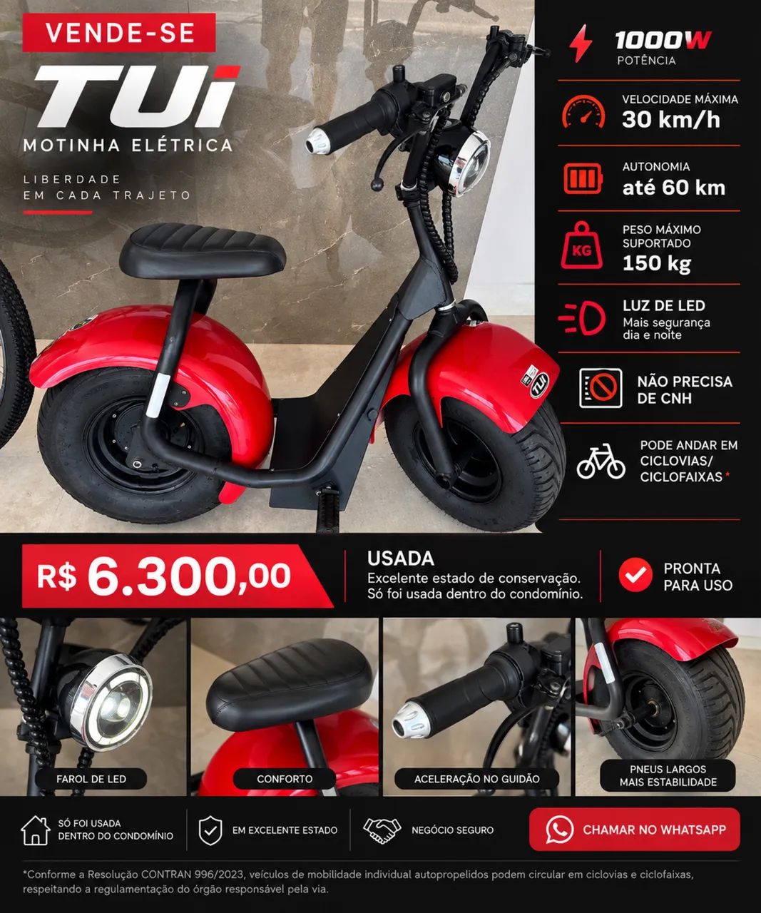 Scooter elétrica TUI