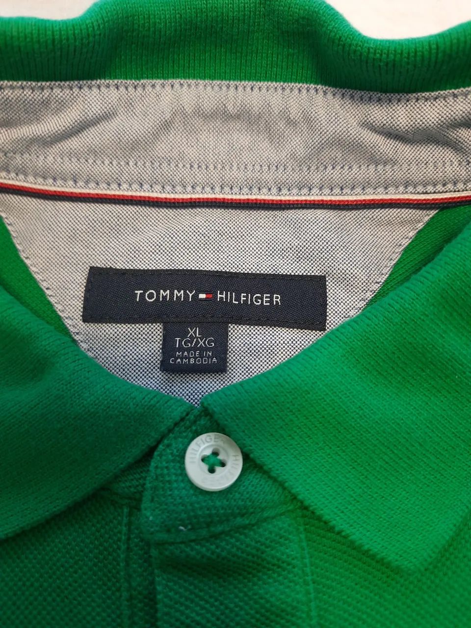 Camisa Polo Tommy Hilfiger Verde Maculina - Foto 3