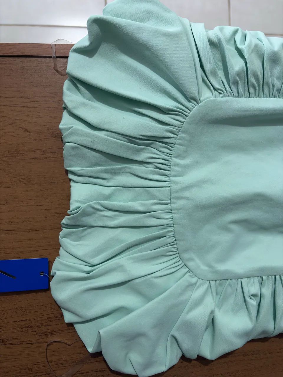 Vestido verde água P - Foto 3