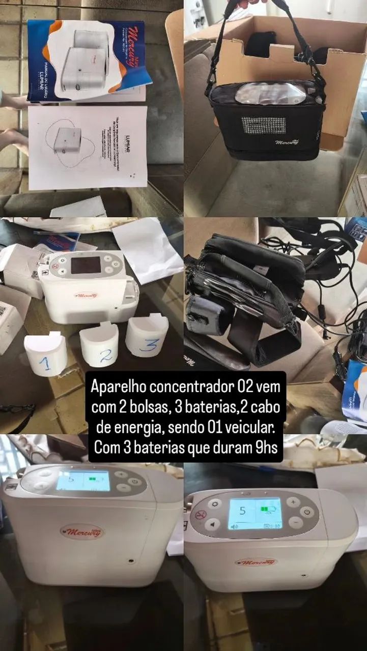 Concentrador Lumiar O2 usado 4 meses