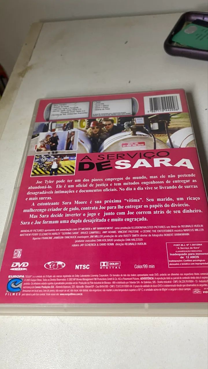 A serviço de Sara - Matthew Perry - chandler Friends - DVD - Foto 2