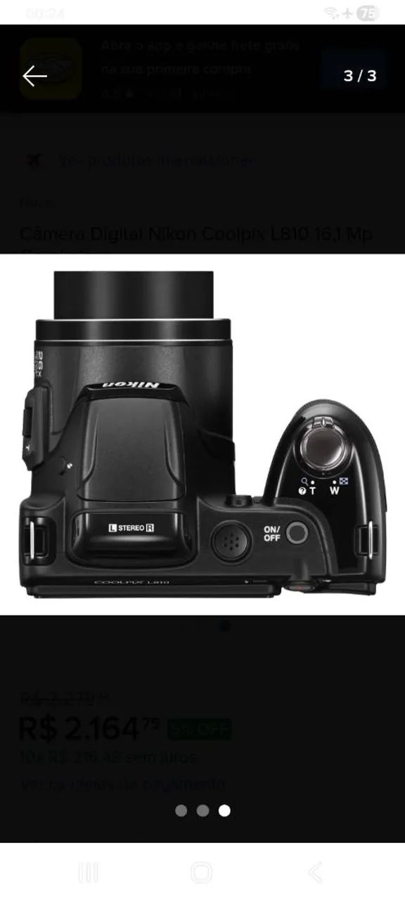 Nikon L810 - Câmeras e Filmadoras - Ponto Central, Feira de