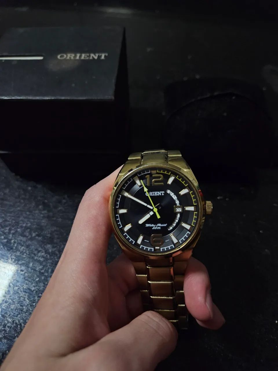 relógio ORIENT dourado  - Foto 2