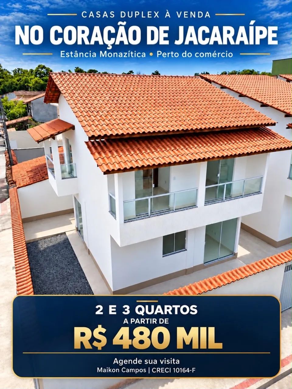 CASAS DUPLEX NO CORAÇÃO DE JACARAÍPE!