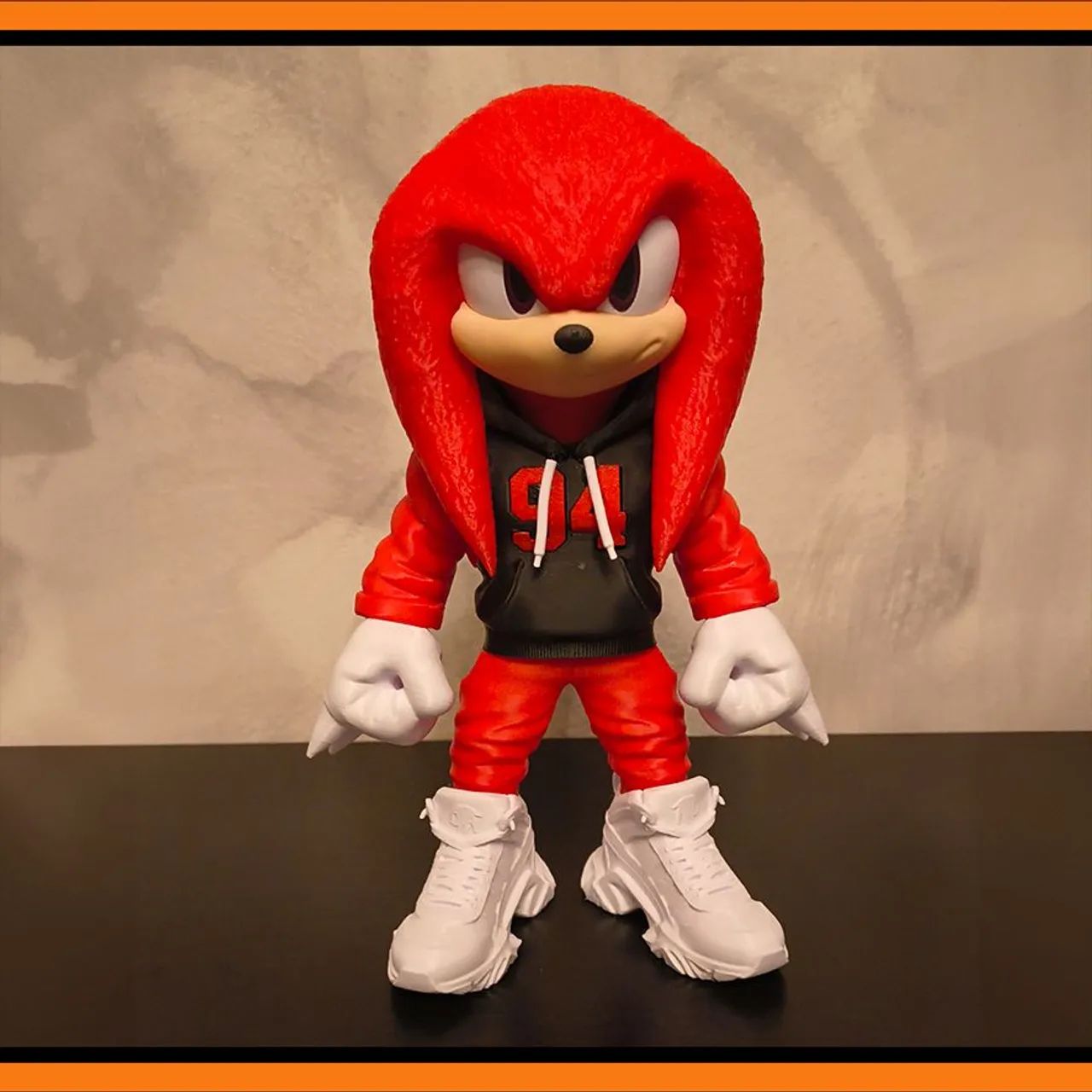 Figura Knuckles Estilo Urban - Impressão 3D 