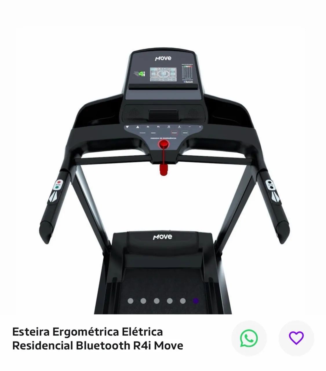 Esteira Ergométrica Elétrica Residencial Bluetooth R4i Move - Foto 3