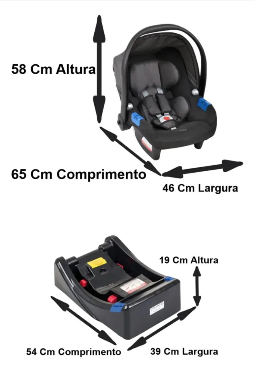 Conjunto Bebê Conforto Touring X E Base Preto - Burigotto - Foto 3