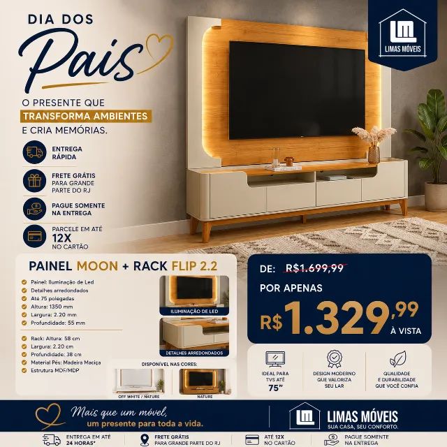 PAINEL + RACK 220CM 