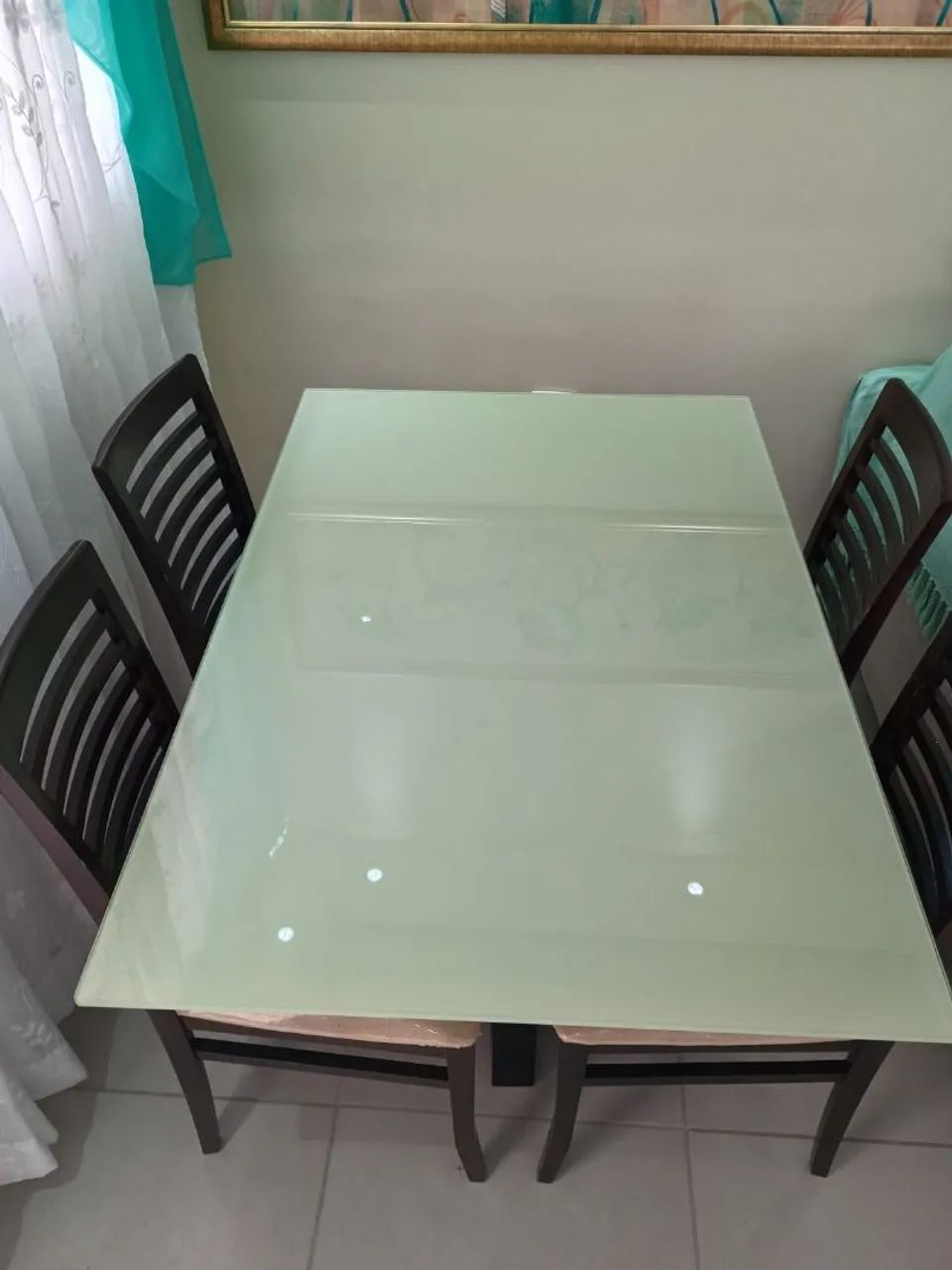 Mesa de Vidro Off White