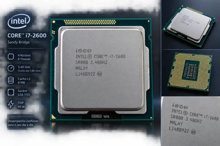 Processador Intel Core i7-2600 3.4GHz - 4C/8T - LGA1155 - Testado OEM