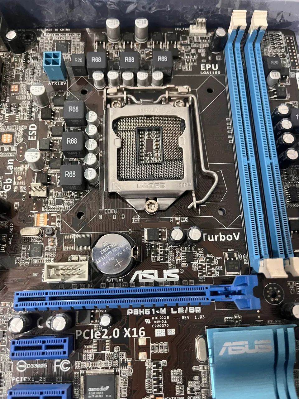 Placa-Mãe ASUS P8H61-M LE/BR LGA 1155 | Com Defeito