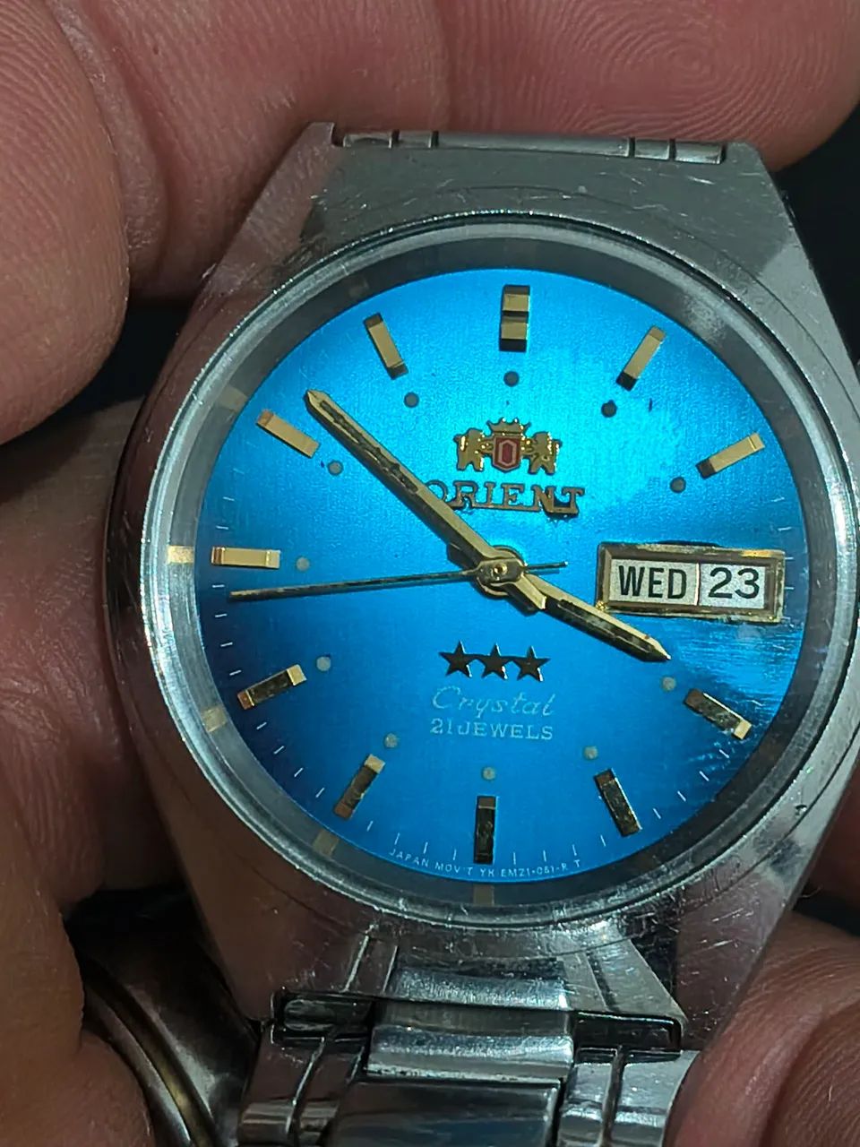 Relógio Orient automático azul  - Foto 3