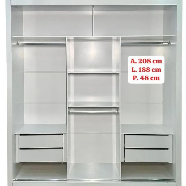 Guarda Roupa Off White c/ espelho SUPER OFERTA - Foto 2