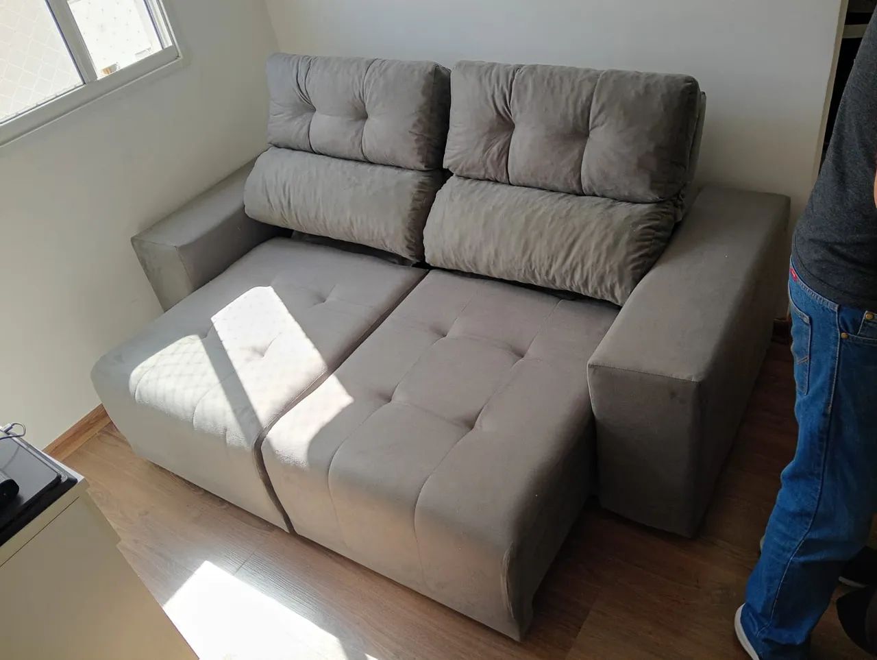 SOFÁS DE FÁBRICA EM OFERTA: SOFÁ RETRÁTIL E RECLINÁVEL 2 METROS, PAGAMENTO NA ENTREGA ? - Foto 4