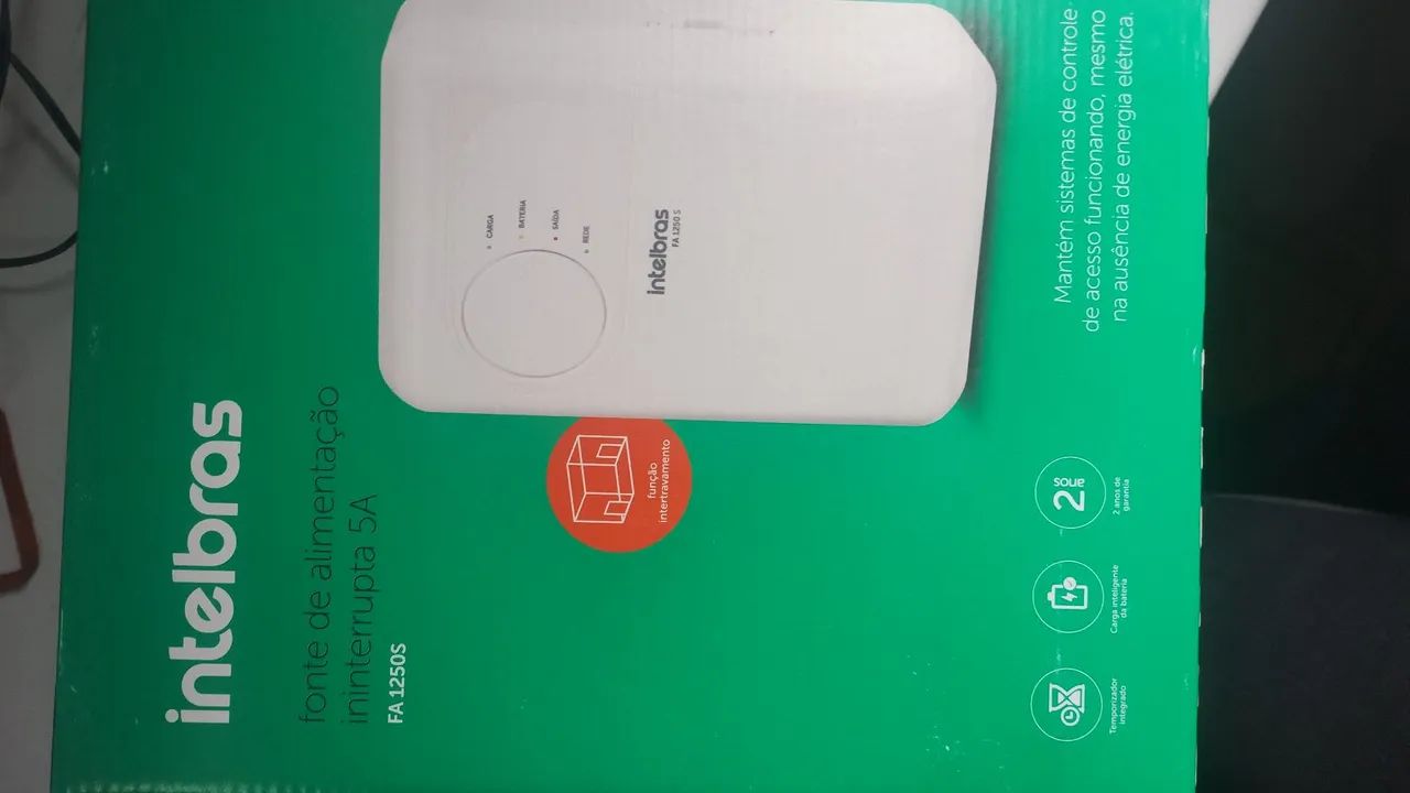 FONTE DE ALIMENTAÇÃO ININTERRUPTA 5A FA 1250S - INTELBRAS<br>CÓDIGO: 4820093