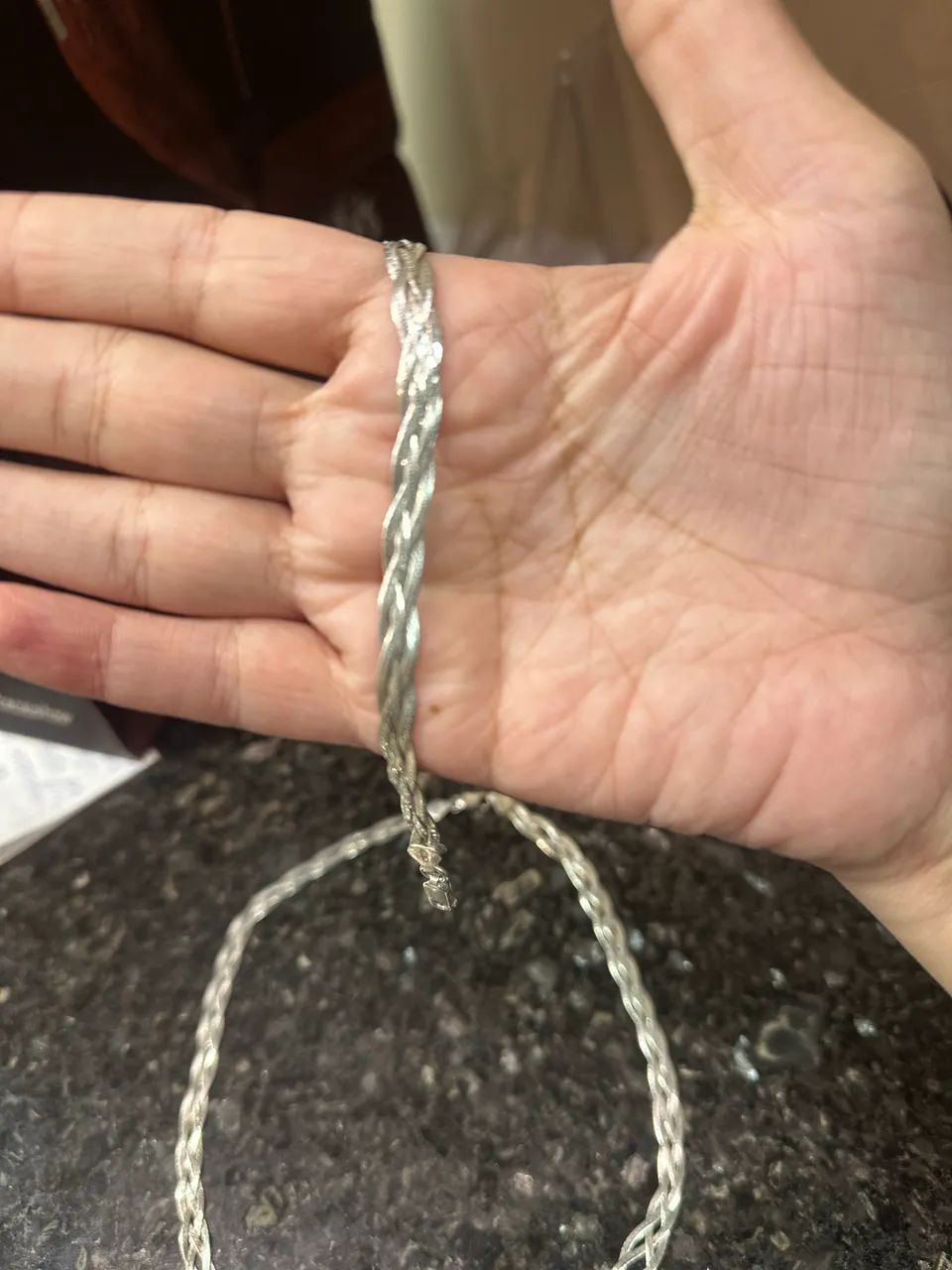 Conj corrente e pulseira de prata - Foto 2