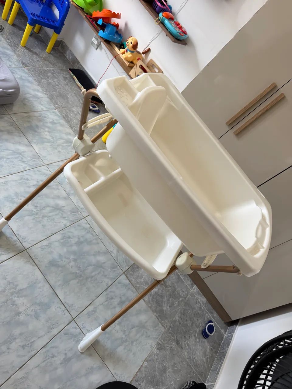 Banheira Galzerano com Suporte e Prateleira - Ótimo Estado