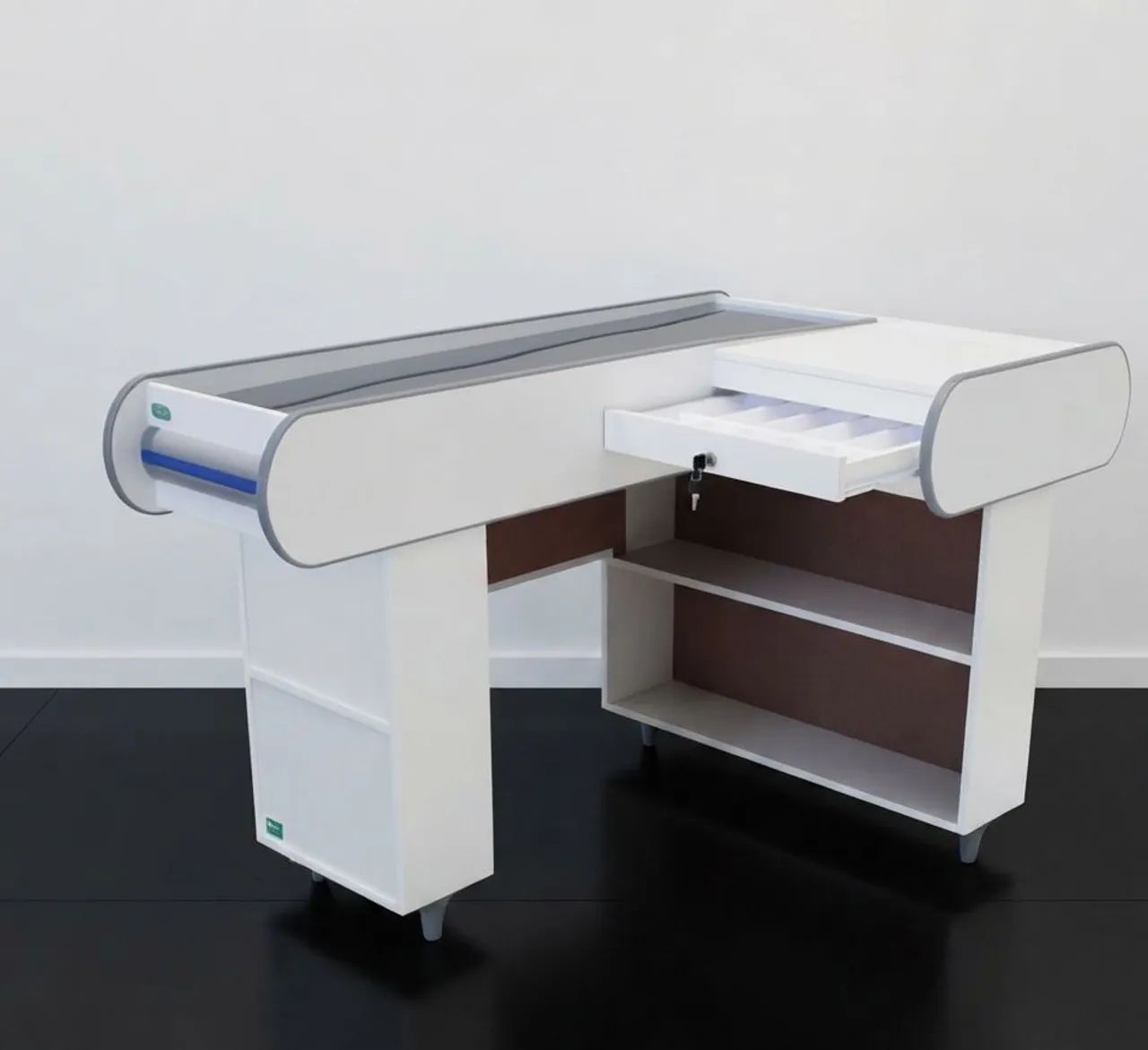 Check-out novo com Passador inox - 1,40m de comprimento 