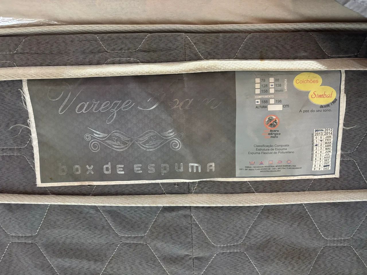 Cama de casal box + colchão com capa  - Foto 3