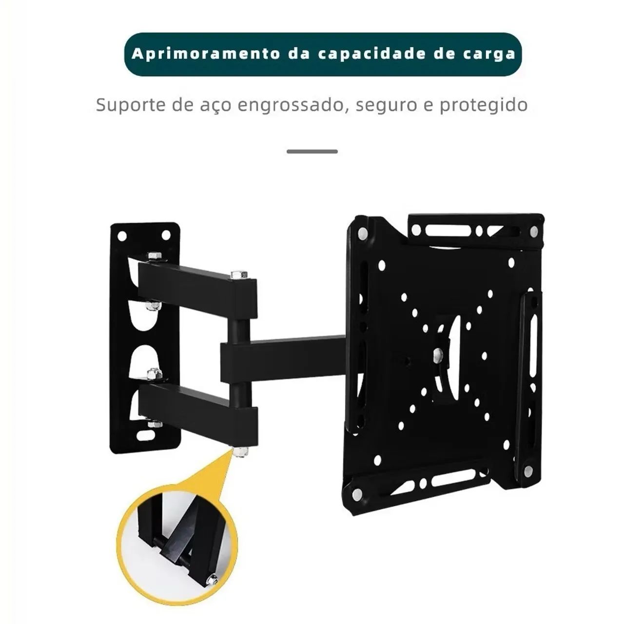  Suporte articulado para TVs e monitores de 14? a 55?, com ajuste. - Foto 3