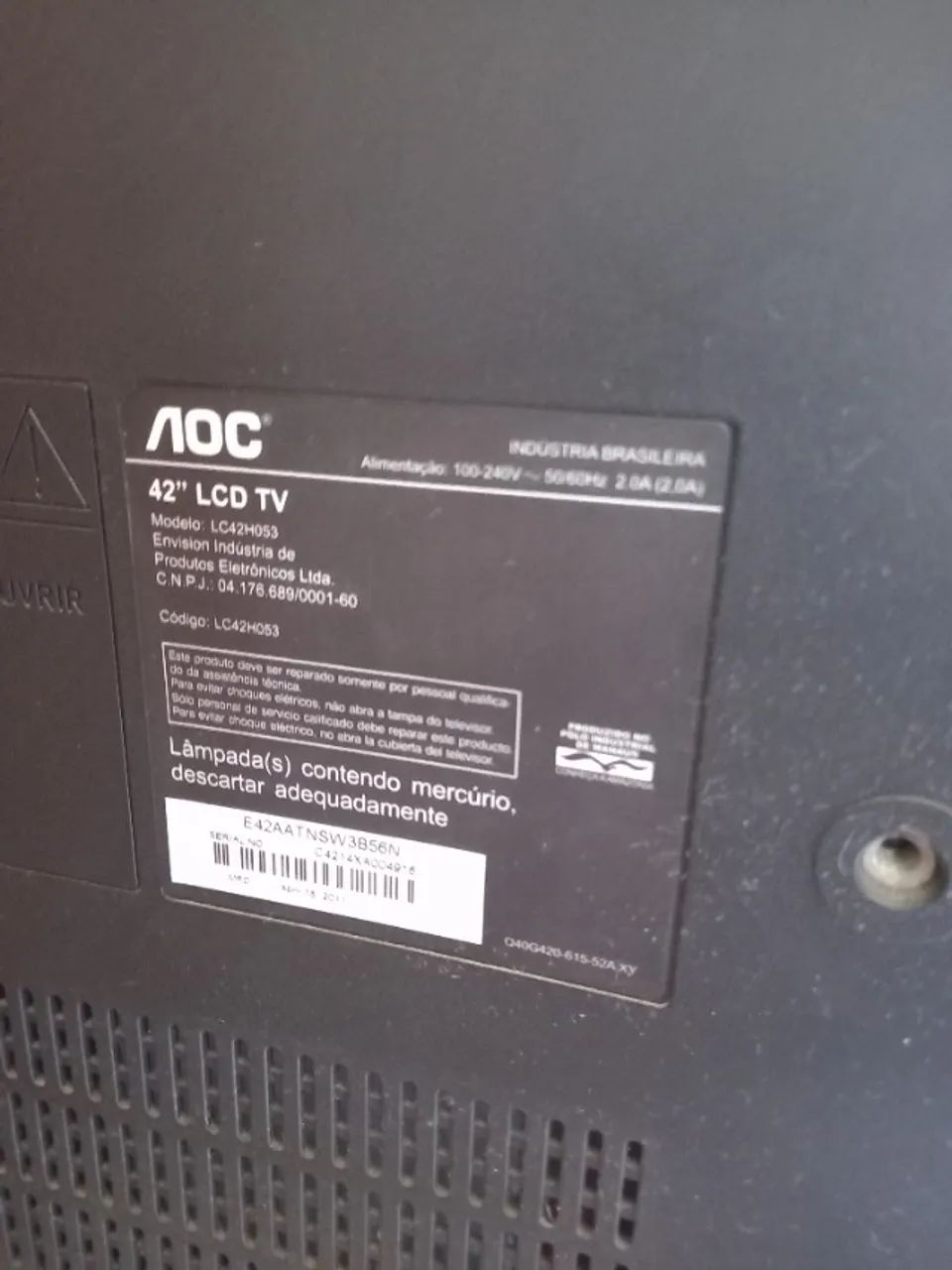 TV AOC , 42 polegadas , em funcionamento .Não é Smart. - Foto 2