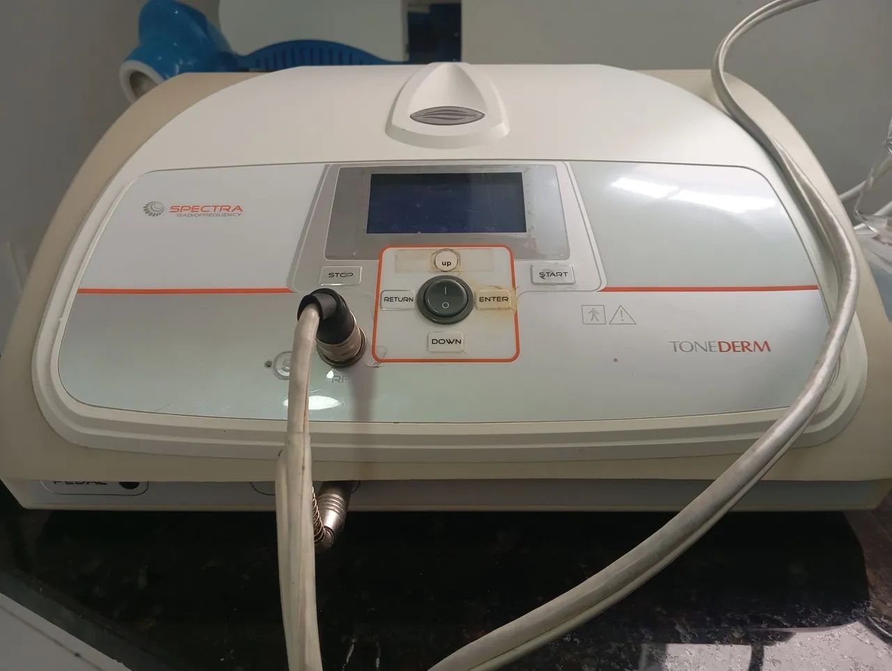 Radiofrequência facial e corporal - TONEDERM com todas as manoplas e acessórios
