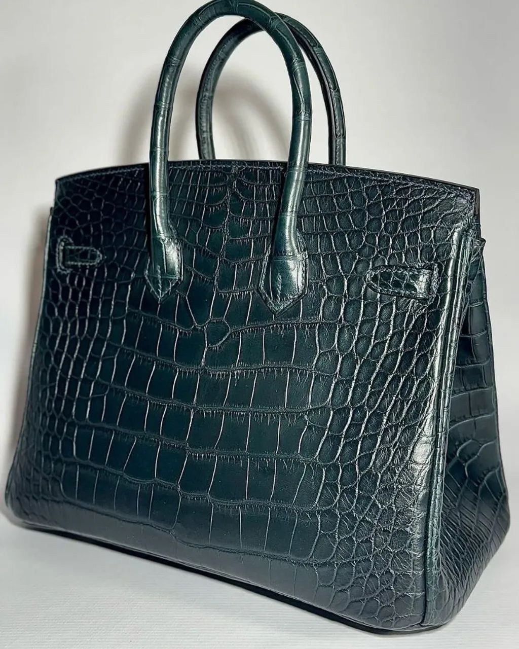 BOLSA HERMÈS BIRKIN CROCO 30/COURO VERDE/ - Foto 4