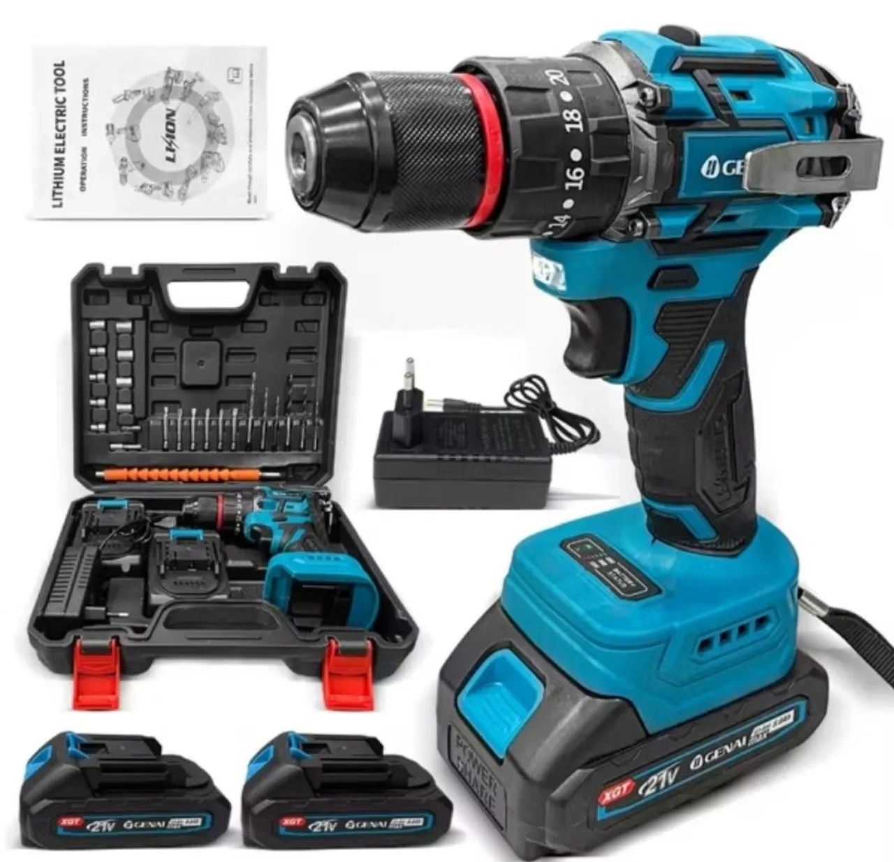 PARAFUSADEIRA GENAI 21V BRUSHLESS - Ferramentas de Construção