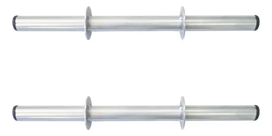 Par De Barra Oca 40cm Prata Com Presilhas