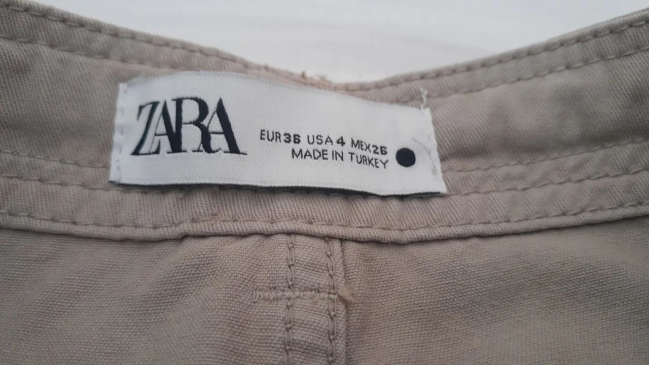 Bermuda Cargo Zara Tamanho 36 (P) - Foto 3