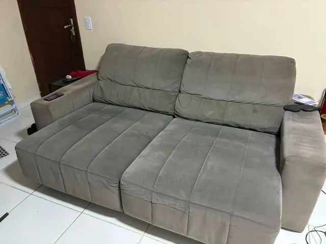 Sofá Retrátil 2 Lugares Gigante - Ótimo Estado