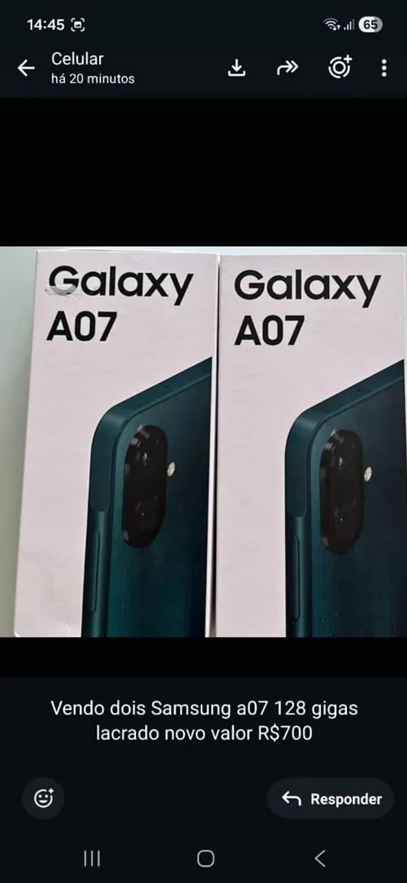 Samsung a07 lacrado 128 gigas 