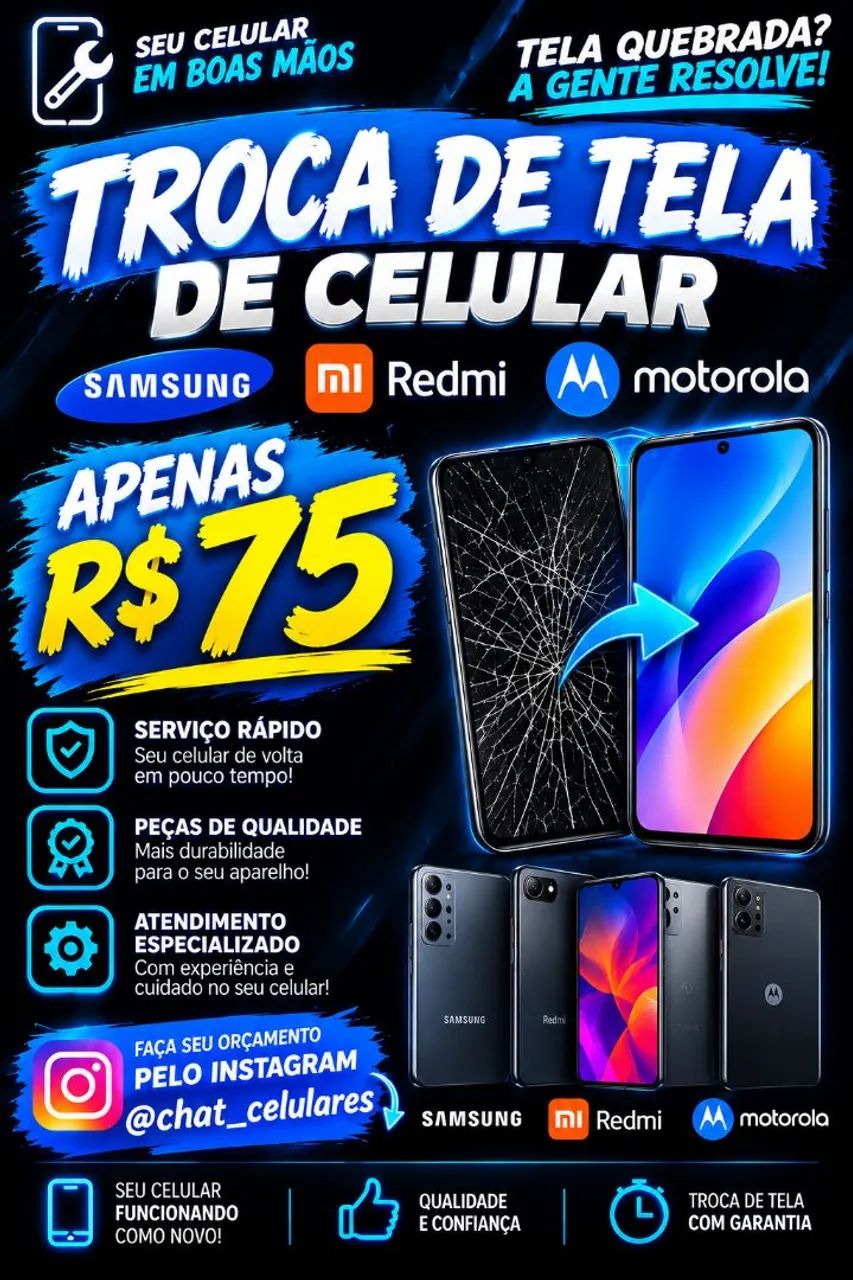 75 a troca de tela encomendada