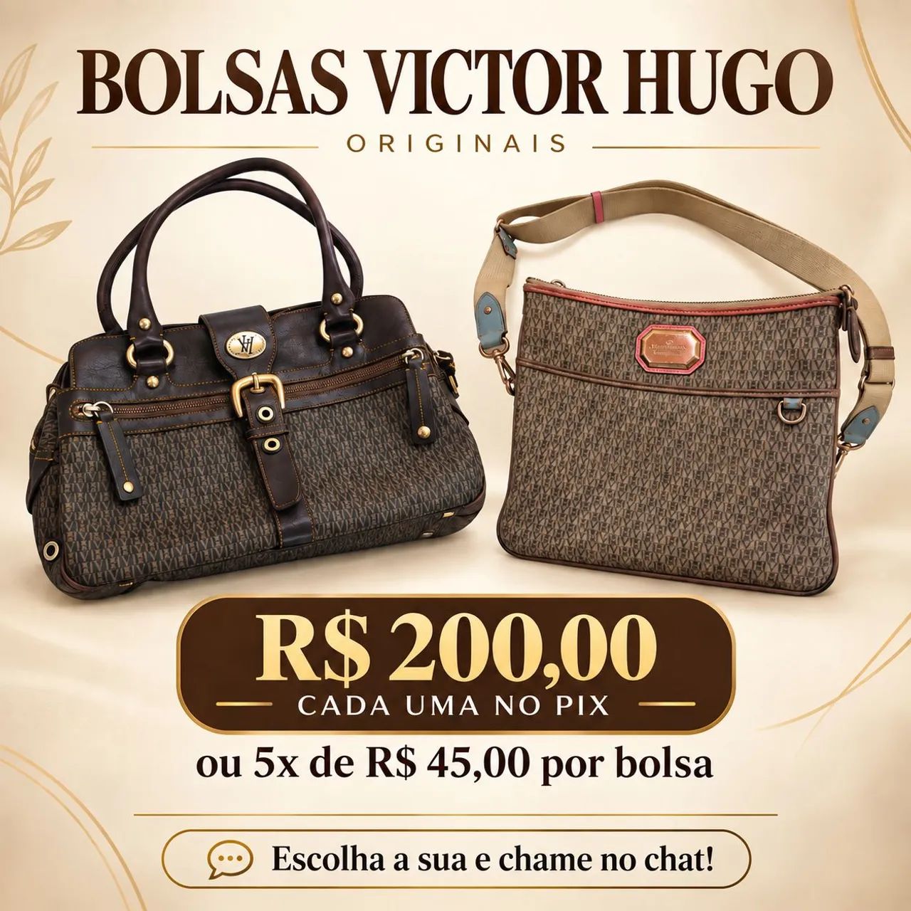 Bolsas Originais Victor Hugo 
