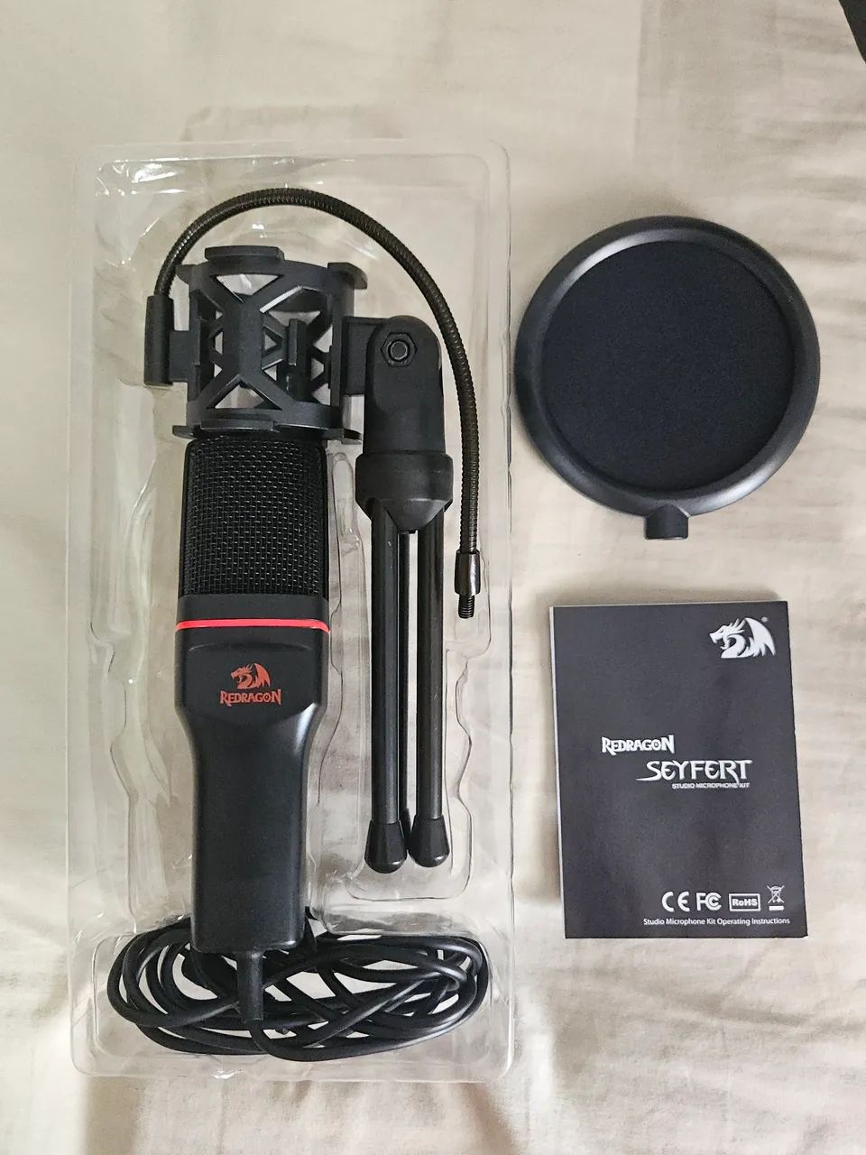 Microfone Gamer Redragon Seyfert