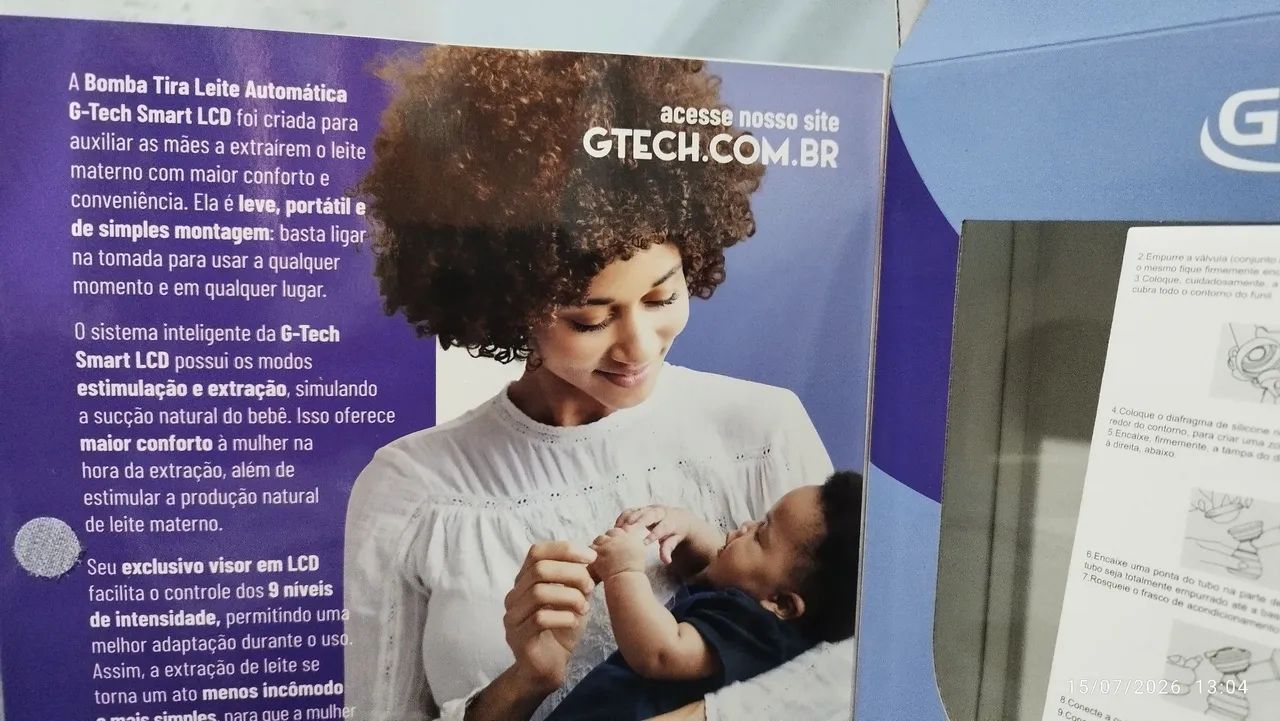 Bomba tira leite automático smart G-Tech - Foto 4