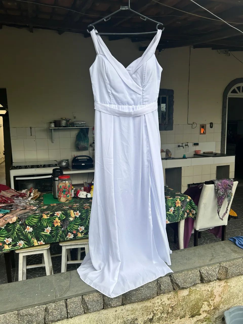 Vestido branco casual para festas - Foto 2