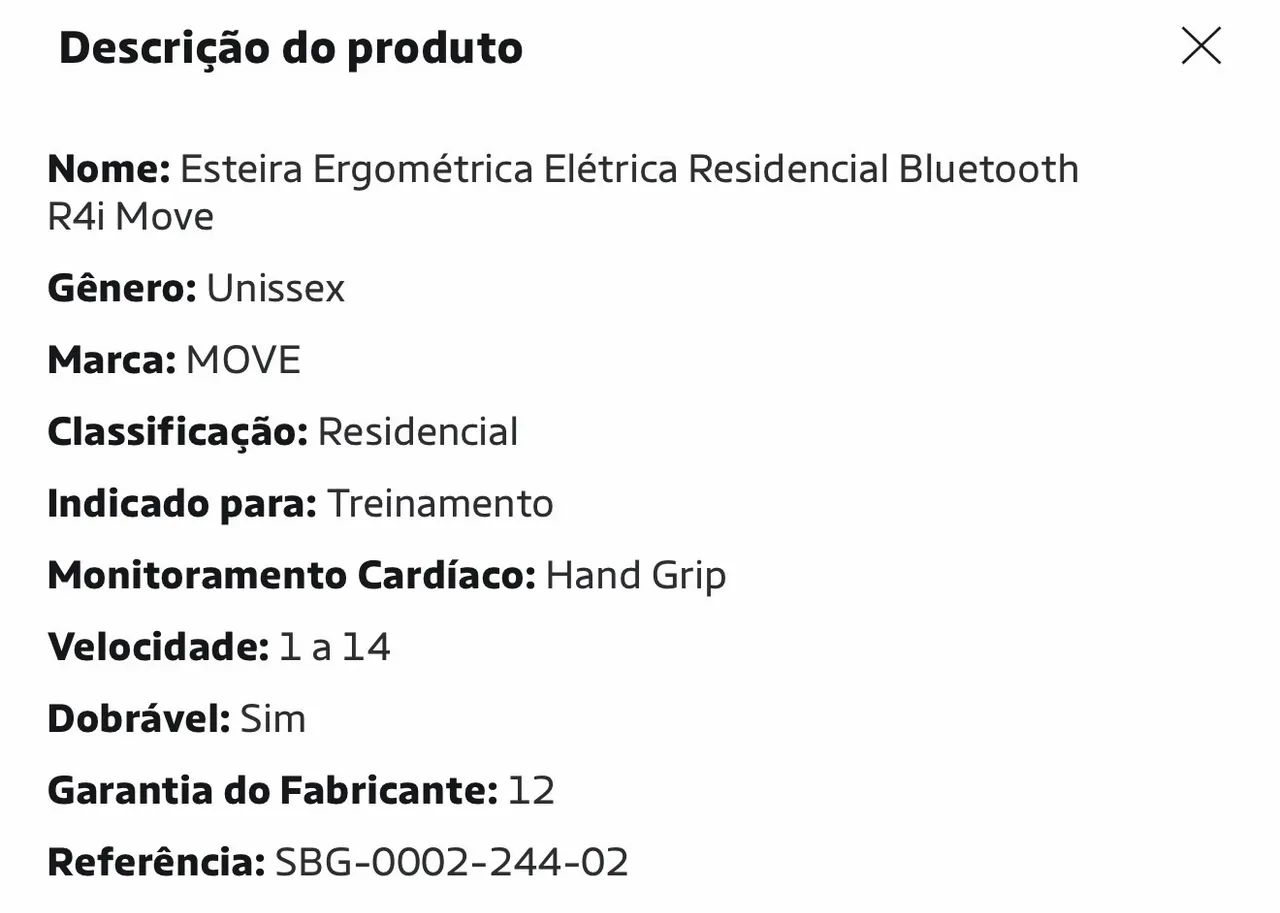 Esteira Ergométrica Elétrica Residencial Bluetooth R4i Move - Foto 2